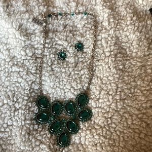 Stunning turquoise necklace and earrings New with tag